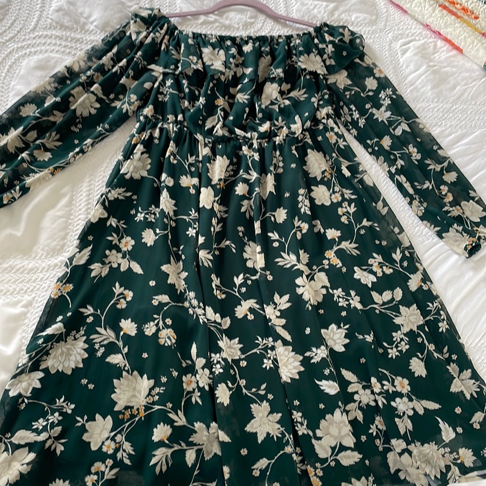 Torrid Dark Green Floral Dress